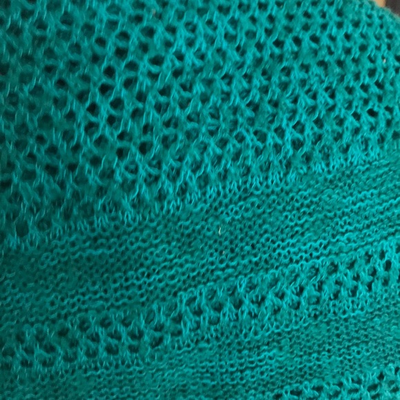🌸BOGO FREE🌸AEO teal open weave sweater NWOT in XL - Picture 8 of 8